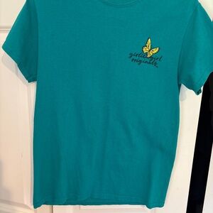 Girlie Girl Originals Turquoise Butterfly Tee - Size Small